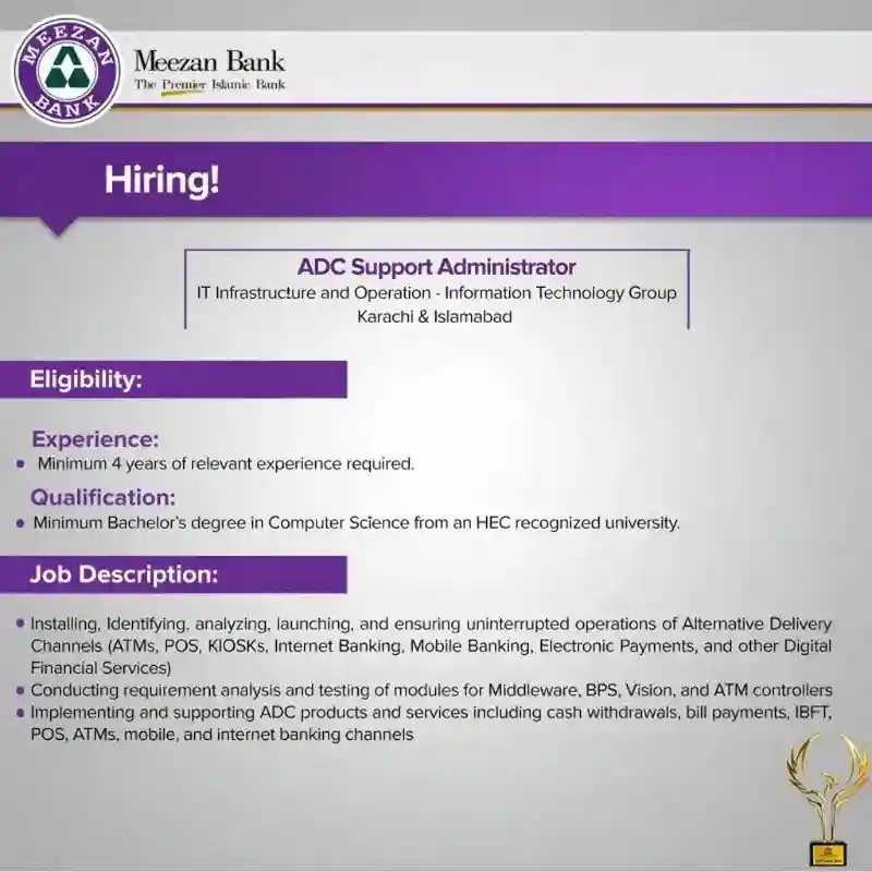 Lastest Meezan Bank Jobs 2025 Advertisement