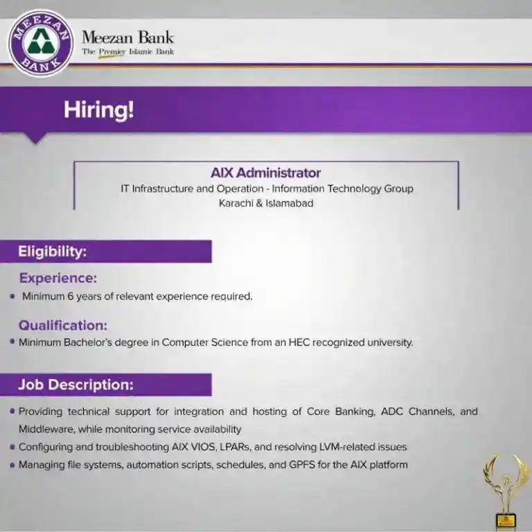 Lastest Meezan Bank Jobs 2025 Advertisement