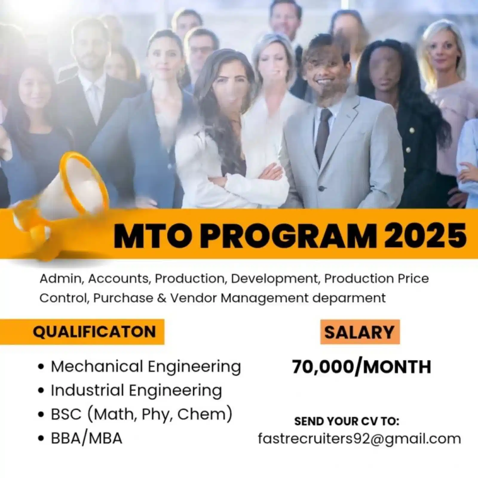 MTO Program Online Apply at www.fastrecruiting.net Last Date 2025 Advertisement