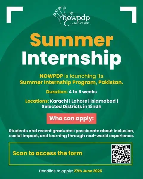 NOWPDP Summer Internship Program 2025 Advertisement