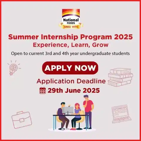 National Foods Summer Internship Program 2025 Advertisement