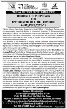 PSEB Legal Advisor Jobs 2025 Advertisement
