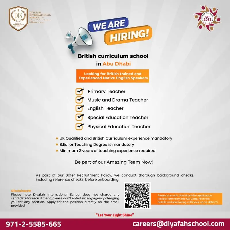 School Teacher Jobs in Abu Dhabi