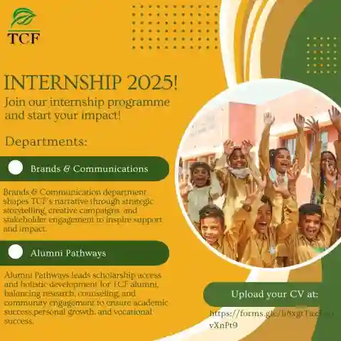 TCF Summer Internship 2025 Advertisement