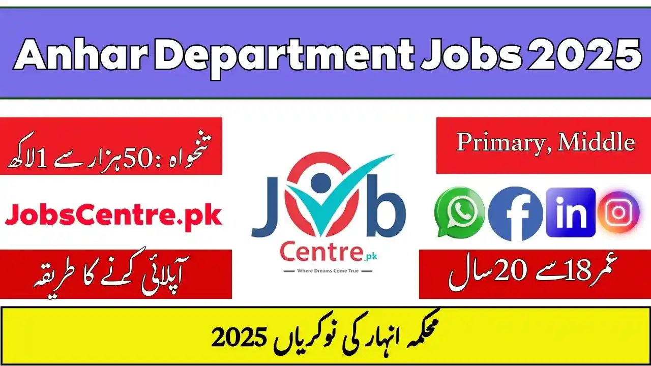 Anhar Department Jobs 2025