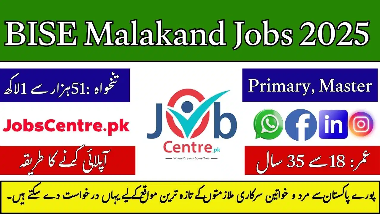 BISE Malakand Jobs 2025
