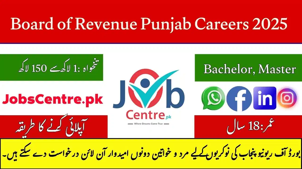 Board of Revenue Punjab Careers 2025