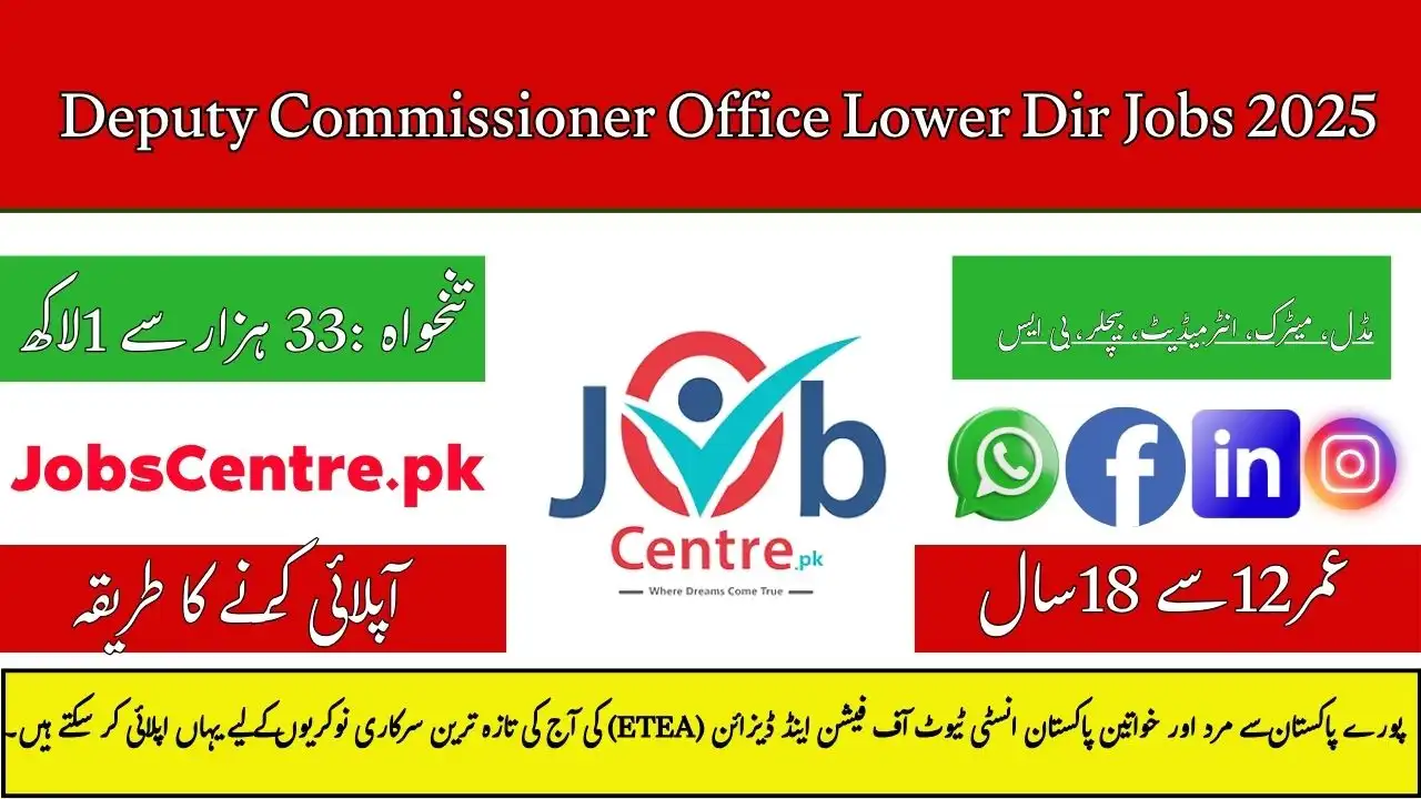 Deputy Commissioner Office Lower Dir Jobs