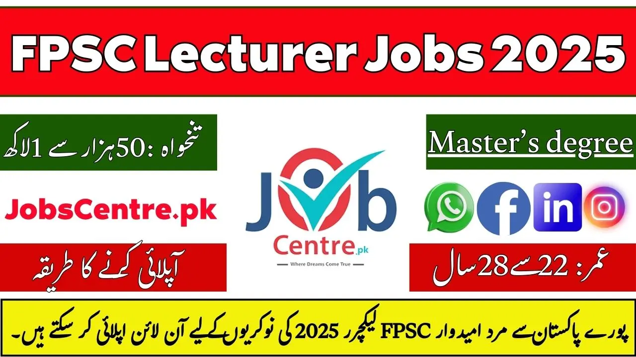 FPSC Lecturer Jobs