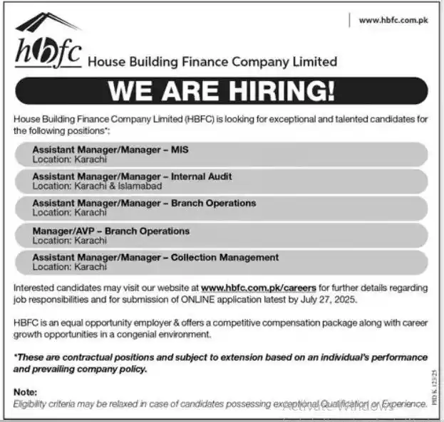 HBFCL Careers 2025 ad