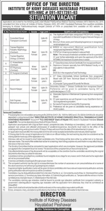 IKD Peshawar Jobs 2025 ad