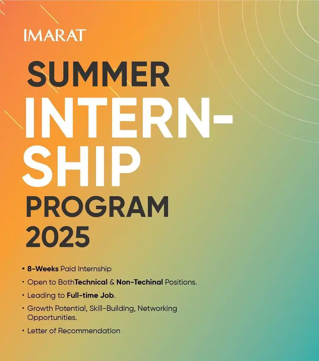 IMARAT Summer Internship 2025 Advertisement: