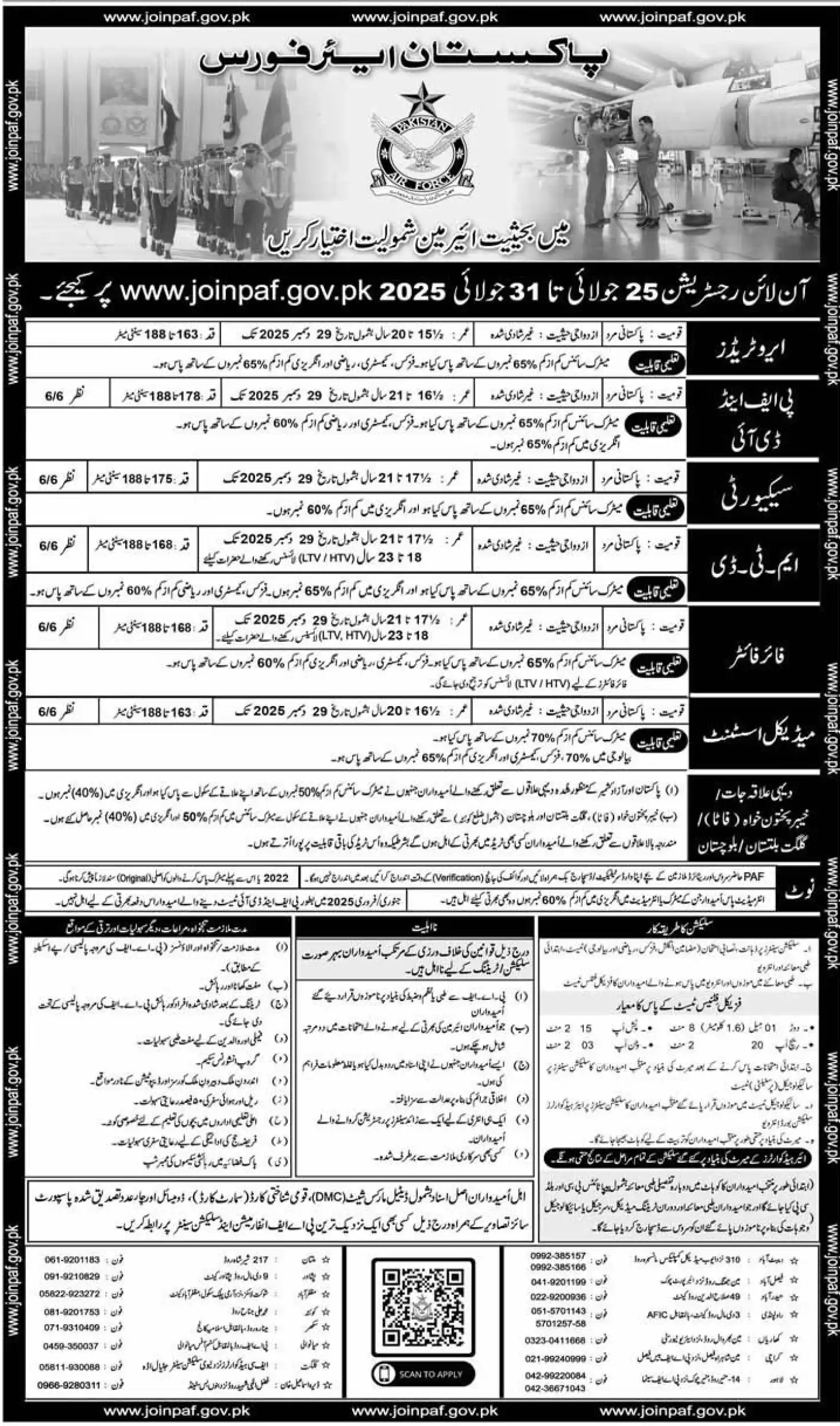 PAF Airman Jobs 2025 Advertisement
