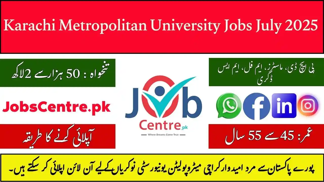Karachi Metropolitan University Jobs July 2025