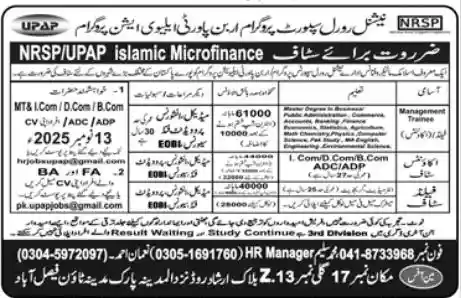 National Rural Support Programme NRSP Faisalabad Jobs 2025 Advertisement