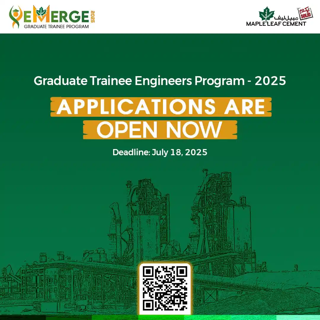 Maple Leaf Cement Graduate Trainee Program 2025 Advertisement
