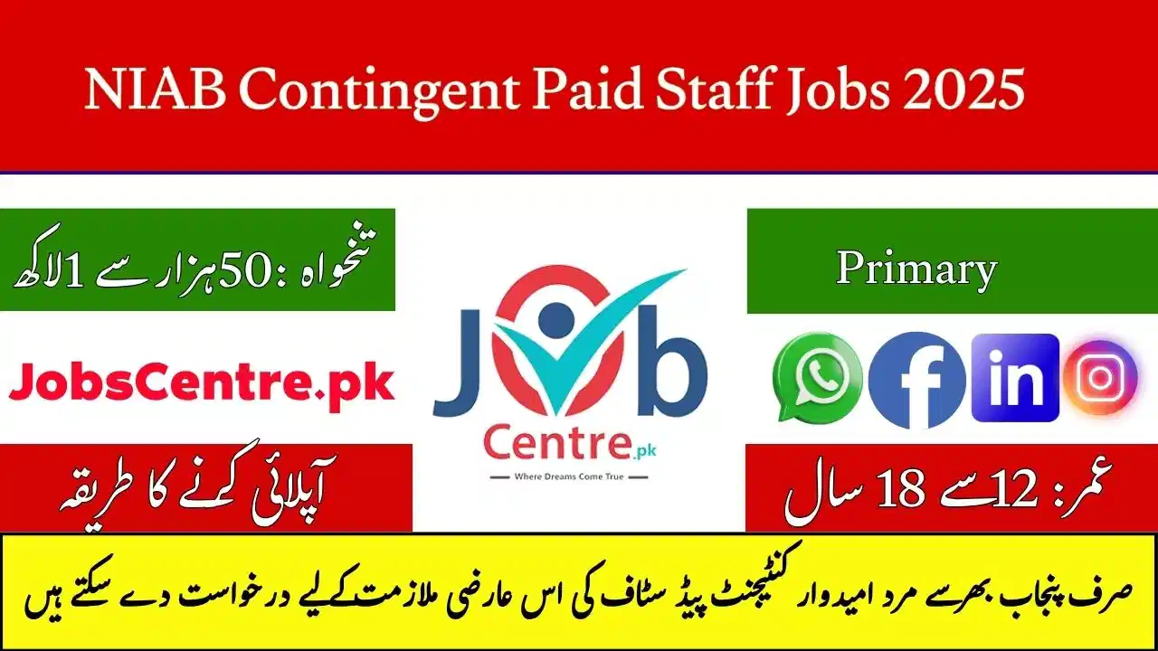 NIAB Contingent Paid Staff Jobs 2025