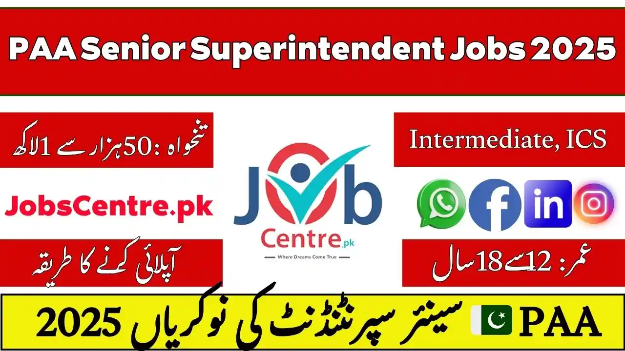PAA Senior Superintendent Jobs 2025