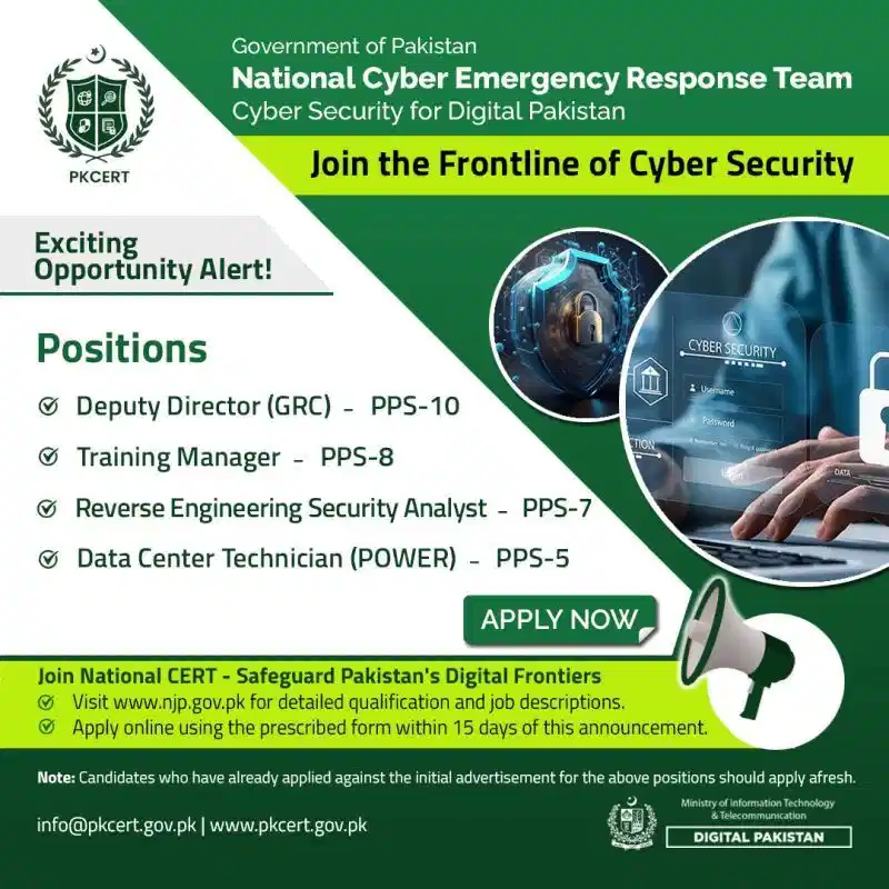 PKCERT Jobs 2025 Advertisement
