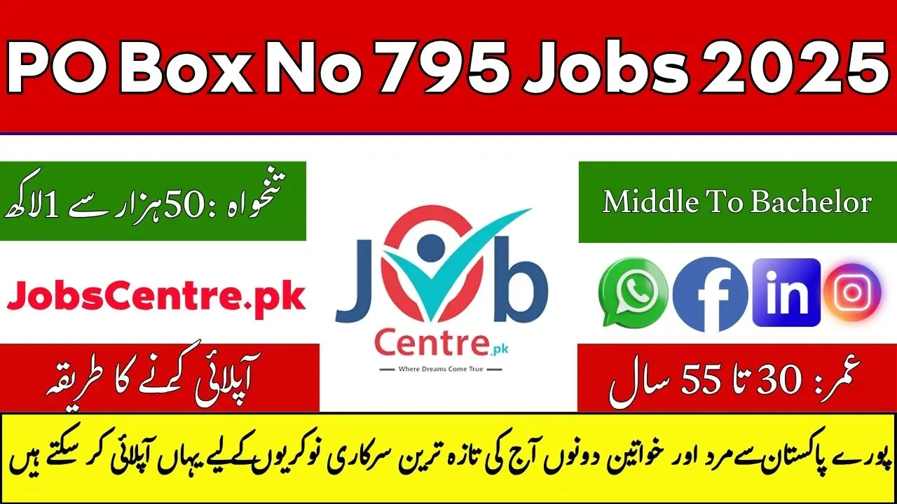 PO Box No 795 Islamabad Jobs