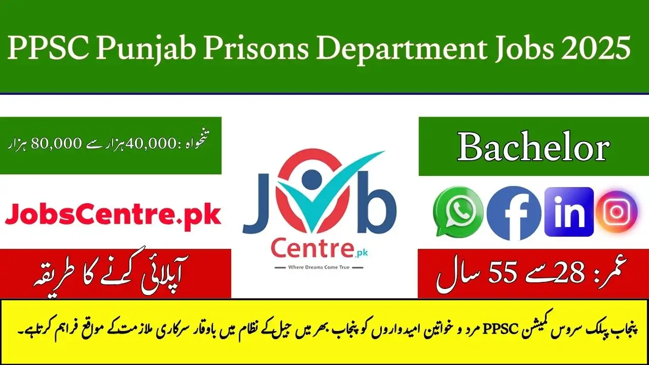 PPSC Punjab Prisons Department Jobs
