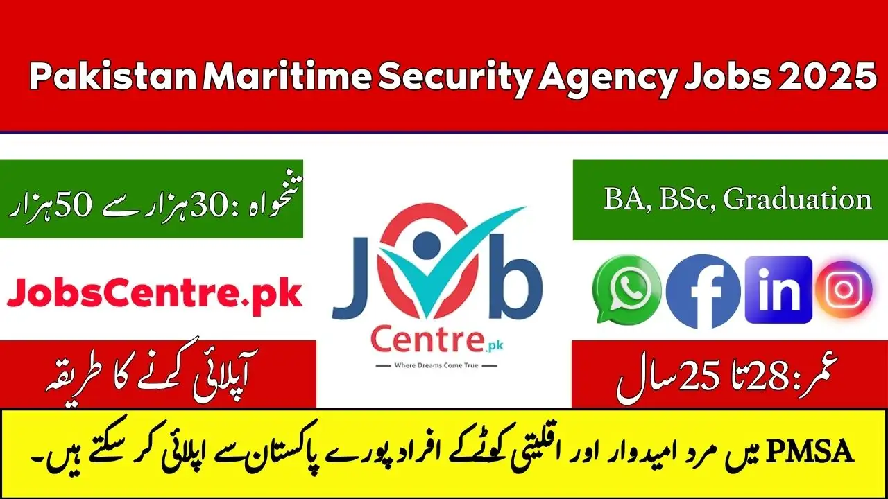 Pakistan Maritime Security Agency Jobs