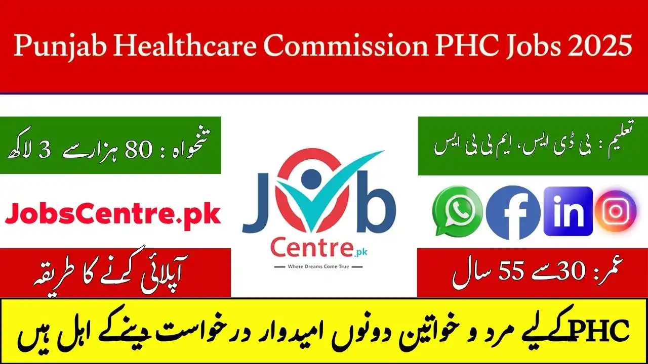 Punjab Healthcare Commission PHC Jobs