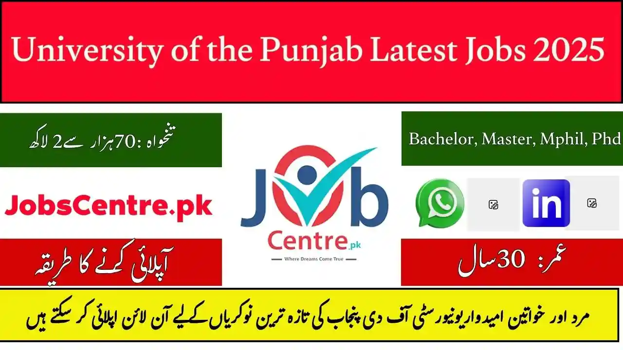 University of the Punjab Latest Jobs