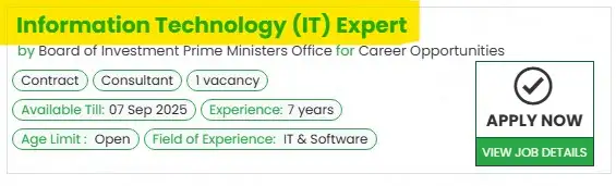 BOL Information Technology Jobs 2025 Advertisement