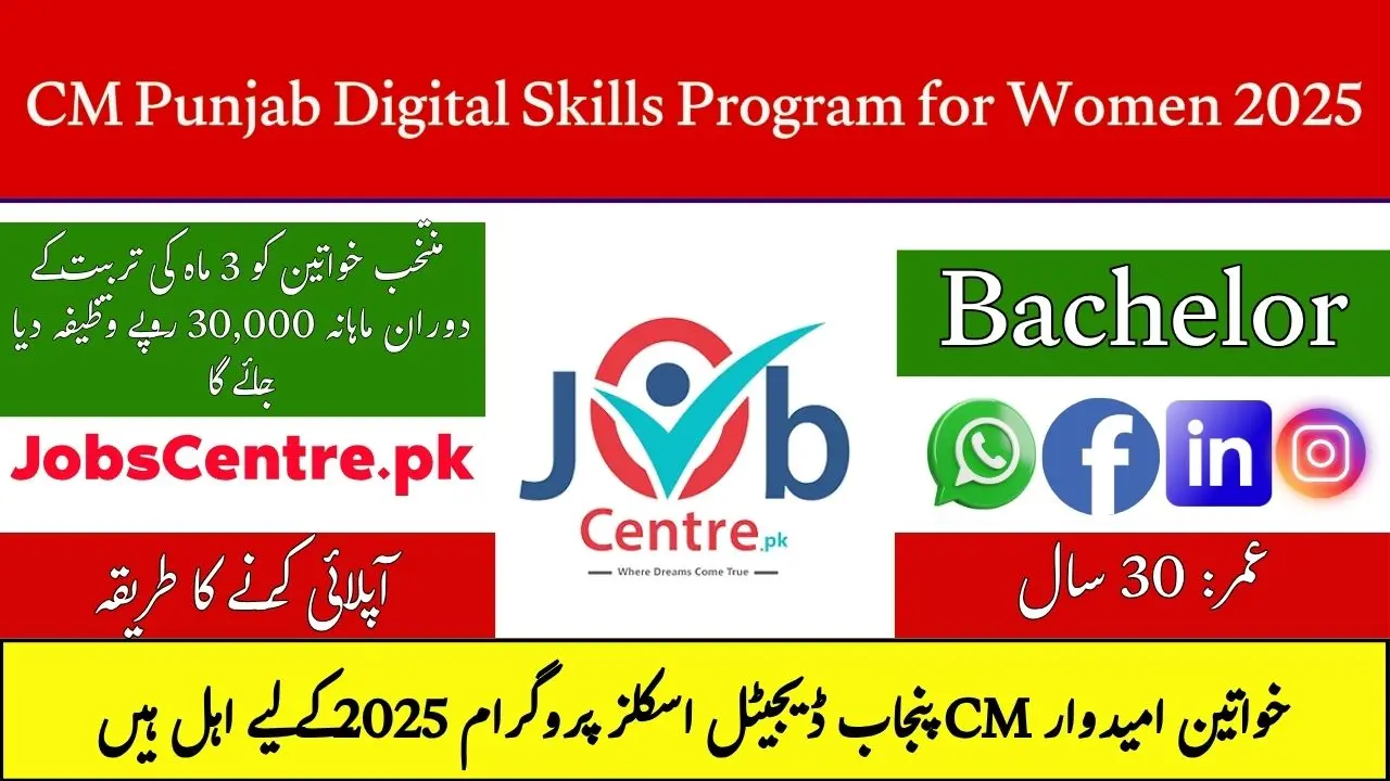 CM Punjab Digital Skills Program for Women