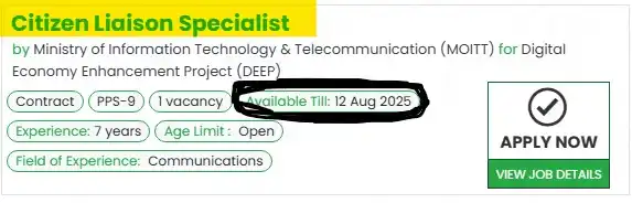 Citizen Liaison Specialist Jobs 2025 Advertisement