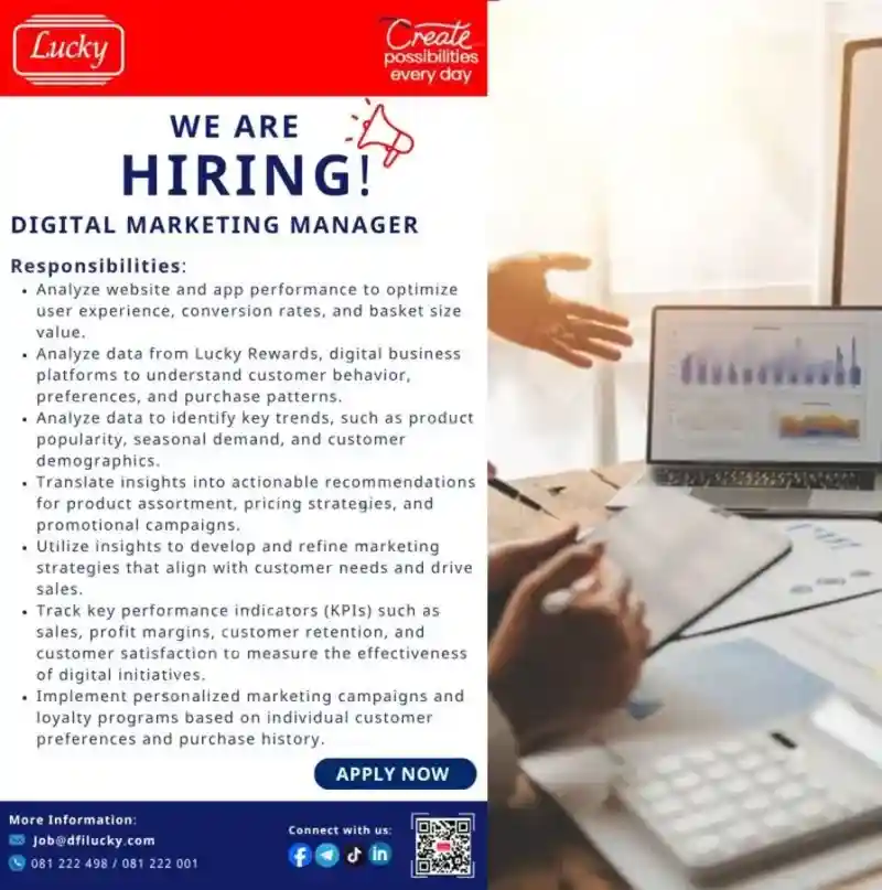 DFI Lucky Private Limited Jobs Digital Marketing Manager 2025 ad