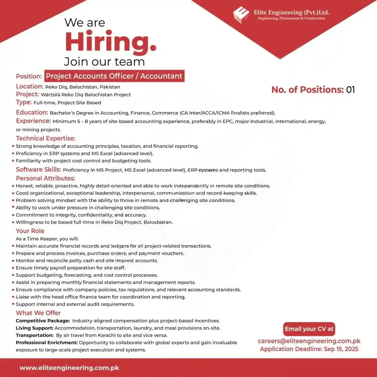 Elite Engineering Pvt Ltd Jobs August 2025 ad