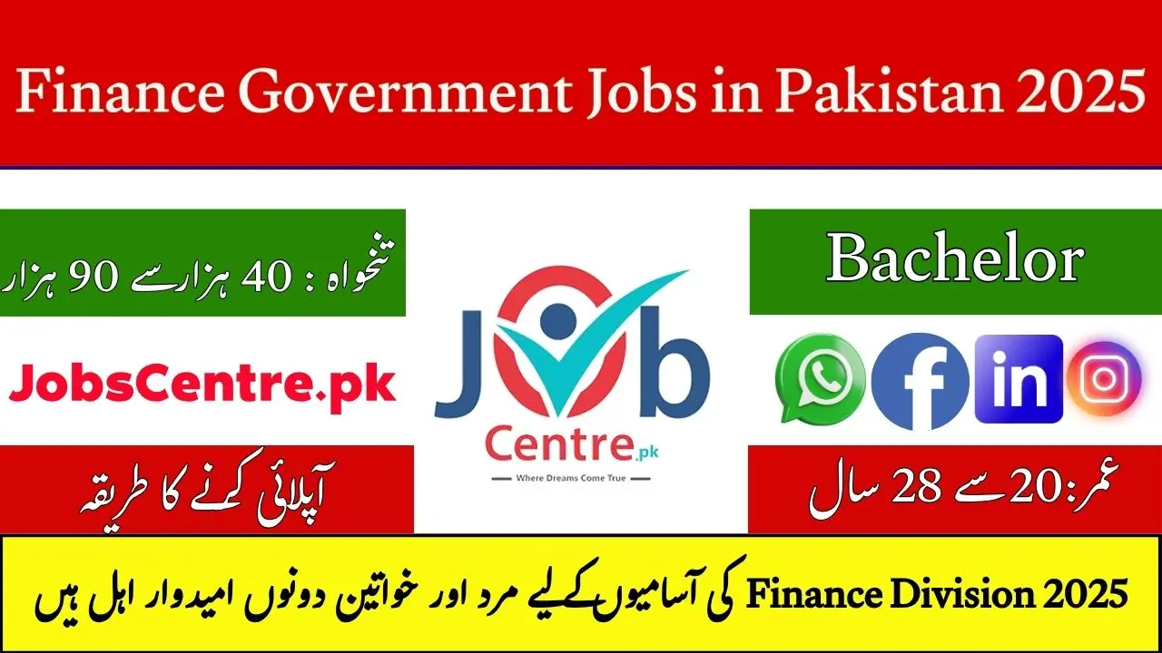 Finance Government Jobs in Pakistan