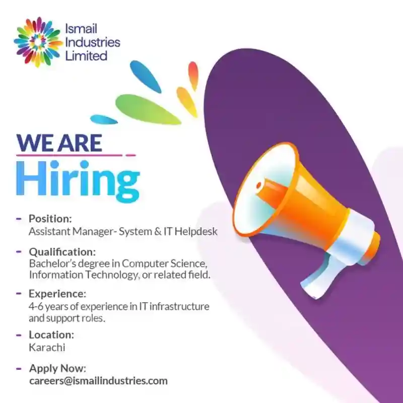 Ismail Industries Limited IIL Jobs August 2025 ad