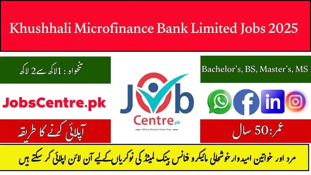 Khushhali Microfinance Bank Limited Jobs