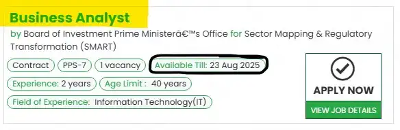 Latest Business Analyst Jobs 2025 Advertisement