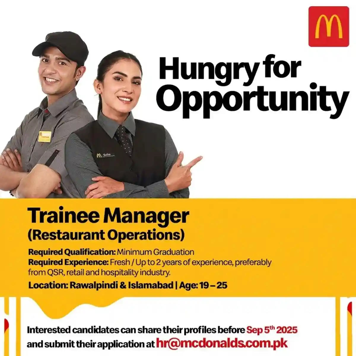 McDonald’s Pakistan Jobs 2025 ad