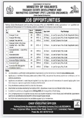 Ministry of Railways Jobs 2025 Advertisement