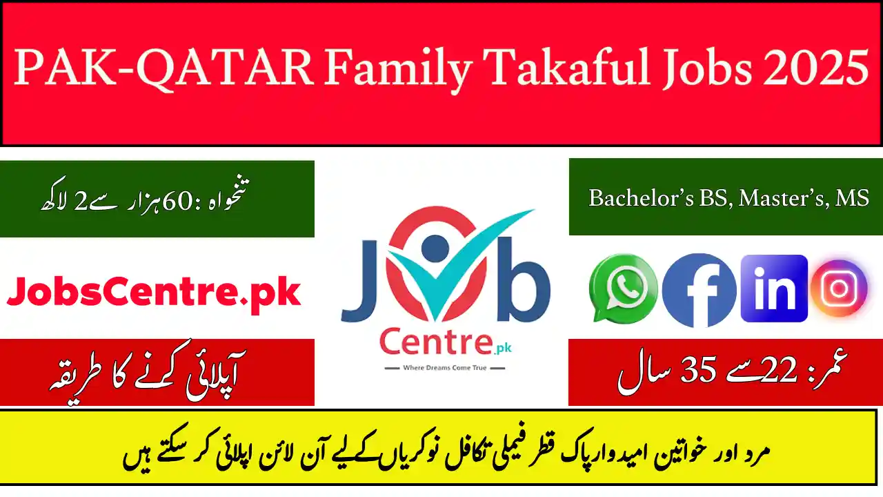PAK-QATAR Family Takaful Jobs 2025