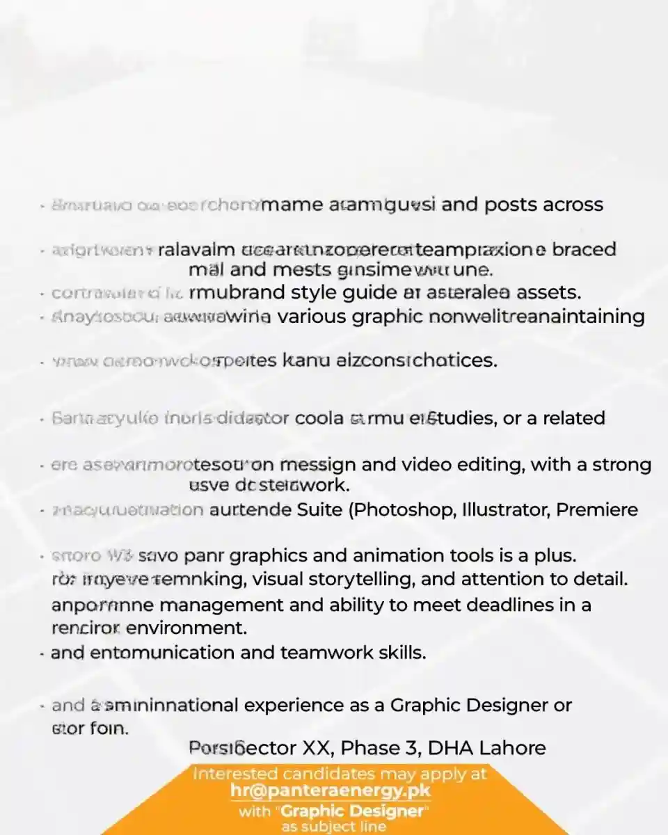 Pantera Energy Jobs Graphic Designer 2025 ad