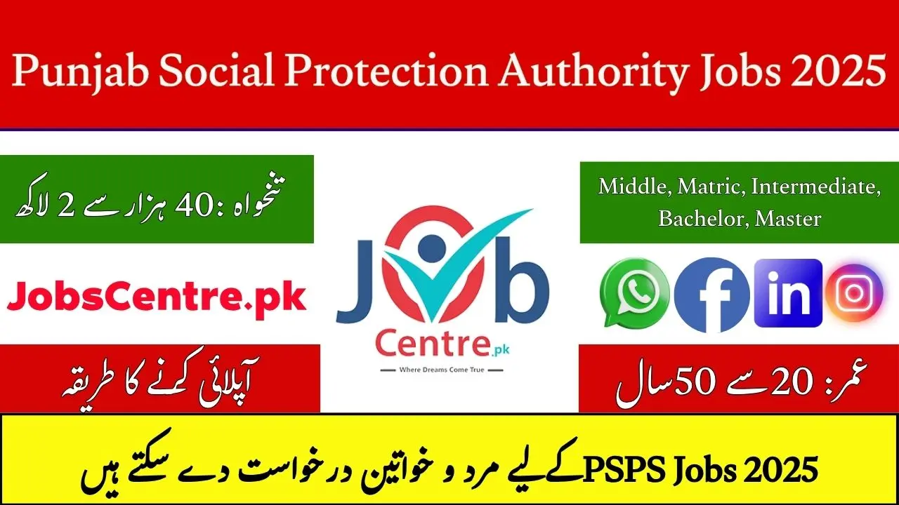 Punjab Social Protection Authority Jobs 2025