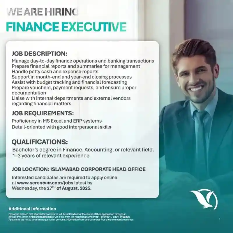 Serene Air Pakistan Jobs August 2025 Advertisement