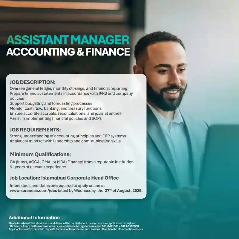 Serene Air Pakistan Jobs August 2025 Advertisement