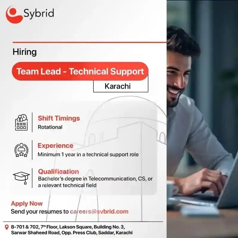 Sybrid Pvt Ltd Jobs Team Lead Technical Support 2025 ad