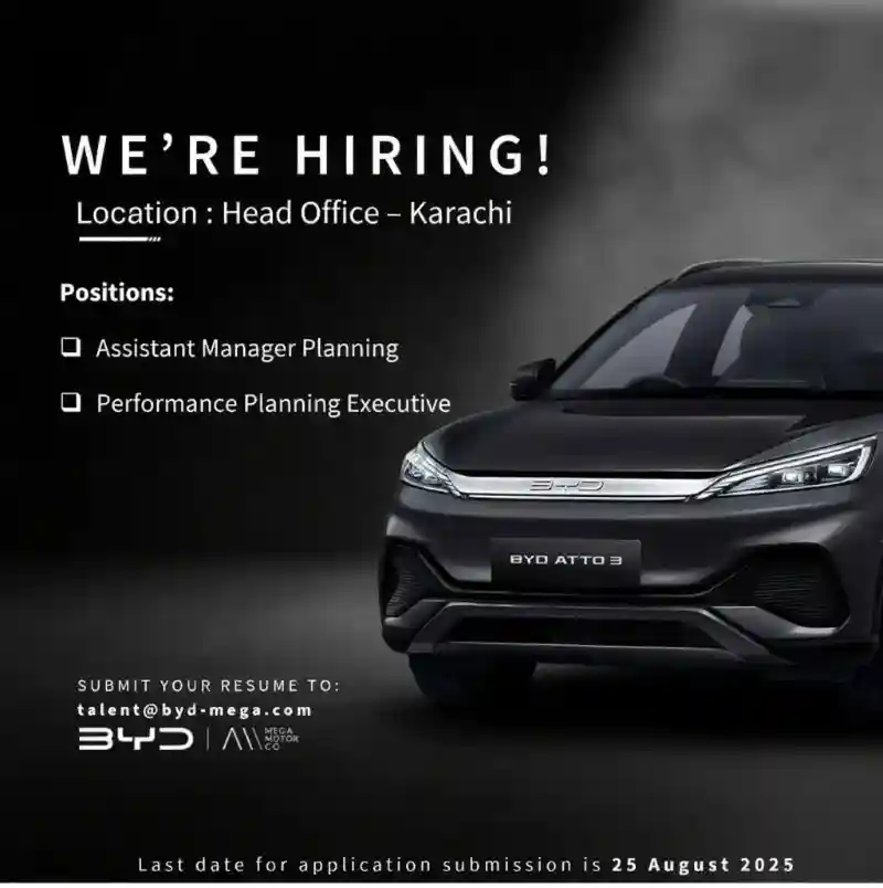 kpk BYD Pakistan Jobs August 2025 ad