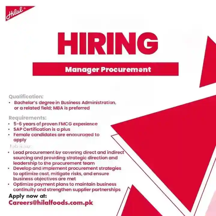 kpl Hilal Foods Pvt Ltd Jobs August 2025 ad