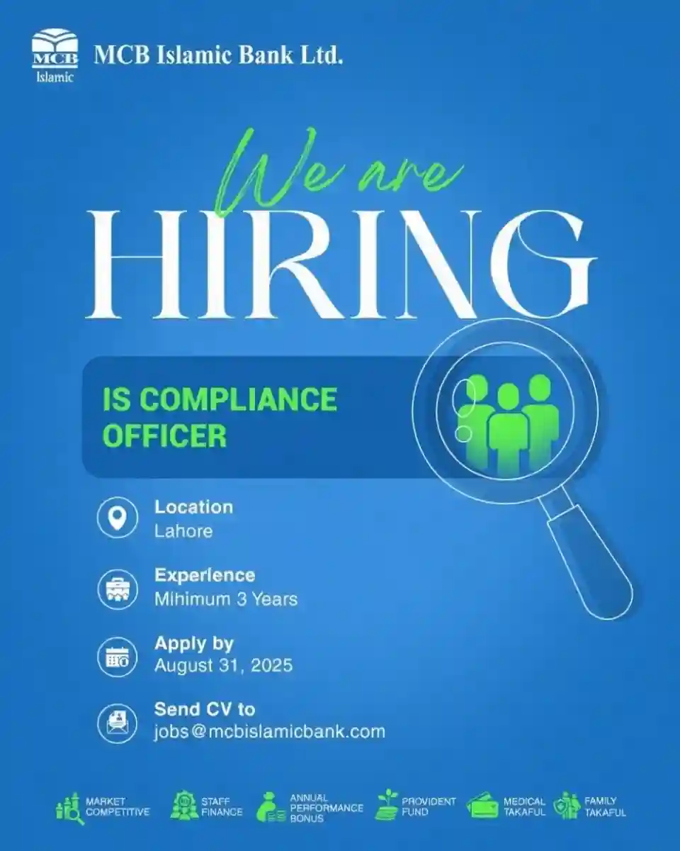 pvt MCB Islamic Bank Jobs 2025 Latest Advertisement