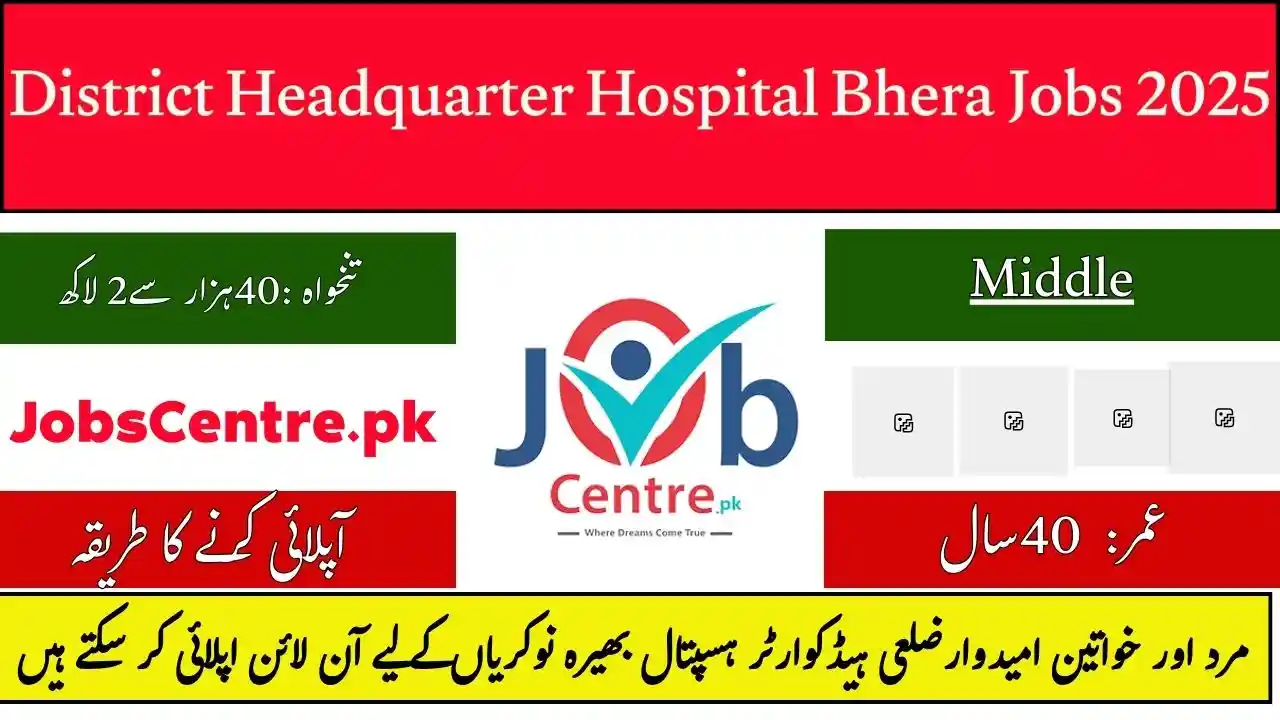 District Headquarter Hospital Bhera Jobs