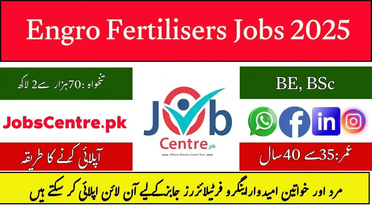 Engro Fertilisers Jobs 2025